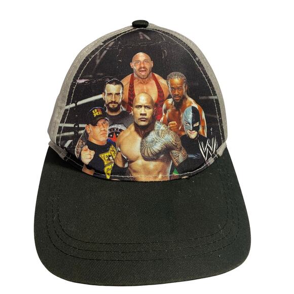 WWE Cap 2013 Gray Black Brim John Cena The Rock CM Punk Ryback - Picture 1 of 10